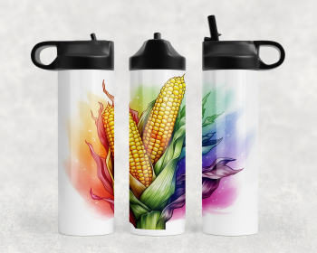 Watercolor Corn Steel Water Bottle