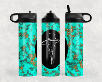 Turquoise Cowgirl Steel Water Bottle