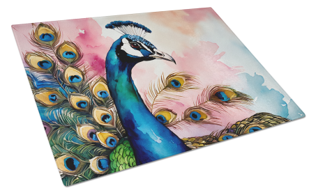 Peacock Glass Cutting Board