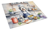 Old English Sheepdog The Chef Glass Cutting Board