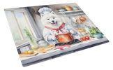 Samoyed The Chef Glass Cutting Board