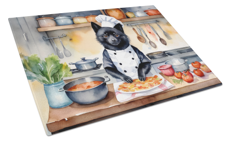 Schipperke The Chef Glass Cutting Board