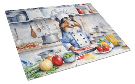 Sheltie The Chef Glass Cutting Board