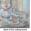 Shiba Inu The Chef Glass Cutting Board
