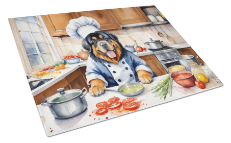 Tibetan Mastiff The Chef Glass Cutting Board