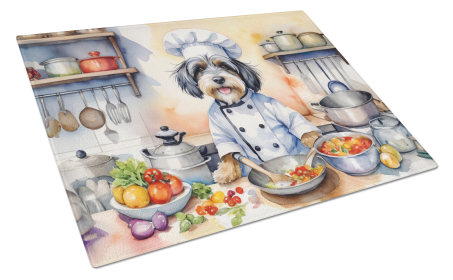 Tibetan Terrier The Chef Glass Cutting Board