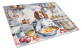 Welsh Springer Spaniel The Chef Glass Cutting Board