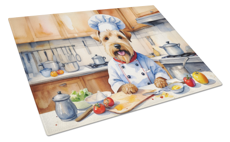 Wheaten Terrier The Chef Glass Cutting Board