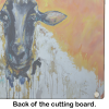Peach Wool Sheep Glass Cutting Board