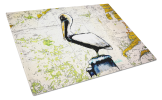 Pelican on Map Glass Cutting Board