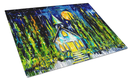 Rock of Ages Church Glass Cutting Board
