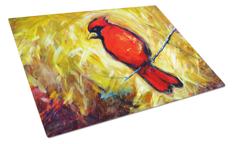 Sha Red Baba Bird Glass Cutting Board
