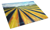 Silos Farm Land Glass Cutting Board