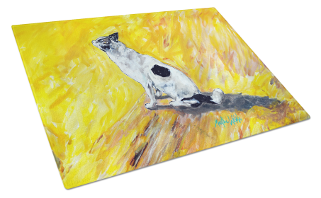 Sleeping In The Sunshine Dog Glass Cutting Board