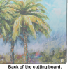Summer Breezes Palm Tree Glass Cutting Board