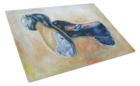 Tapped Out Shoes Glass Cutting Board