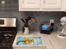 Yellow Daffy Daffodils Glass Cutting Board