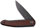 We Knife Smooth Sentinel Titanium Handle Cuibourtia Wood Inlay