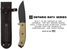 Ontario Knife Company RAT-5 Fixed 5.0 in Black Blade Tan Micarta Handle
