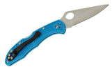 Spyderco Delica Knife Flat Ground Blade Blue VG-10 FRN Handle