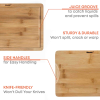 Wooden Cutting Boards for Kitchen with Juice Groove and Handles - Bamboo Chopping Boards Set of 3 - Wood Serving Trays