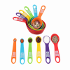 Set 12 Pieces Plastic Measuring Cup Measuring Spoon Set With Scale Color Kitchen Baking Tools Flour Milk Powder Coffee Measuring