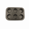 DIY baking tools six non stick coating of high quality flat round 6 cups and 6 hole tray cake mold