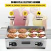 26" Commercial Electric Fry Pan 3200W 50°C - 300°C Stainless Steel Level Top Grill with Drip Hole