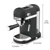 20 Bar Espresso Machine 1350W with 1.4L Detachable Water Tank and Thermoblock Heating System