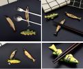 6 Pcs Ceramics Chopstick Holder Rest Saury Home Decorative Tableware Stand