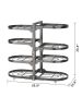 8-Tier Adjustable Pots, Pans & Lids Organizer Space-Saving Rack