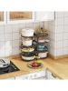 8-Tier Adjustable Pots, Pans & Lids Organizer Space-Saving Rack