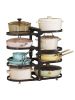8-Tier Adjustable Pots, Pans & Lids Organizer Space-Saving Rack