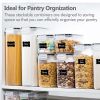 Kitchen Pantry Organization Container Set with Easy Lock Lids
