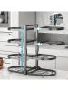 8-Tier Adjustable Pots, Pans & Lids Organizer Space-Saving Rack