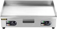 26" Commercial Electric Fry Pan 3200W 50°C - 300°C Stainless Steel Level Top Grill with Drip Hole