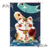 Japanese Fortune Cat Door Curtain 31x47 inch for Kitchen or Restaurant