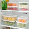 Food Storage Boxes - 3 pcs, Leakproof, Fresh-Keeping for Fridge