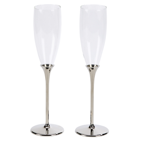Boston Toasting Flutes, Nickel Plated 10.25"