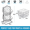 Durable 2-Tier Metal Fruit Stand Storage & Organizer