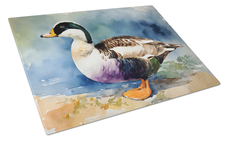Common Eider Duck Glass Cutting Board
