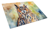 Eurasian Eagle Owl Glass Cutting Board