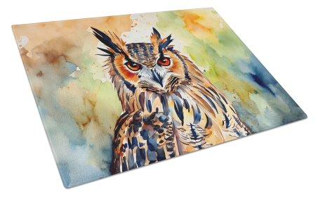 Eurasian Eagle Owl Glass Cutting Board