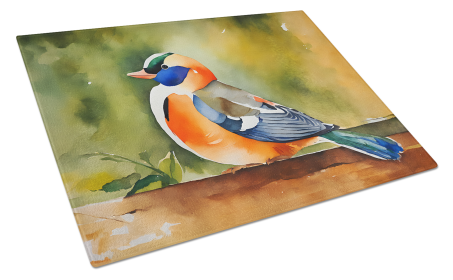Mandarin Duck Glass Cutting Board