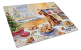 Lakeland Terrier Christmas Cookies Glass Cutting Board