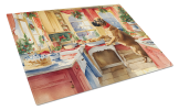 Mastiff Christmas Cookies Glass Cutting Board