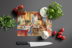 Mastiff Christmas Cookies Glass Cutting Board