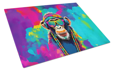 Hippie Animal Chimpanzee Glass Cutting Board
