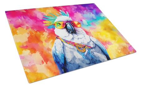Hippie Animal Cockatoo Glass Cutting Board