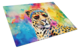 Hippie Animal Leopard Glass Cutting Board